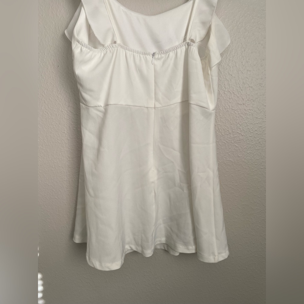 REVOLVE White Ruffle Mini Dress - Picture 6 of 9
